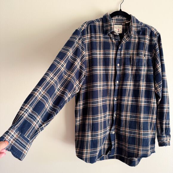 Redhead Blue + Brown Plaid Ultimate Flannel Shirt - Large - Picture 2 of 7